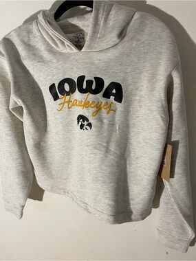 Rivalry Threads Iowa Hawkeyes Heather Gray Hoodie with Black and Gold Logo